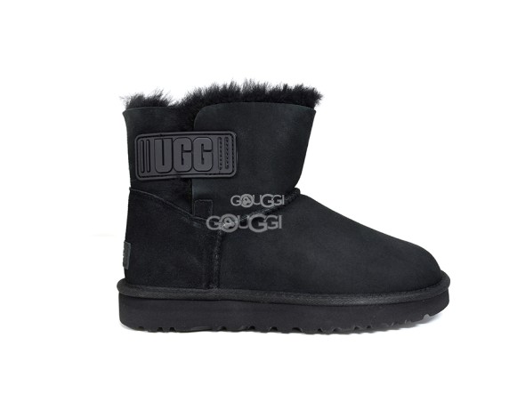 Mini Bailey Logo Strap Suede Black 