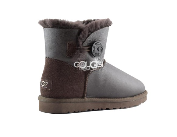 Bailey Button Mini Metallic Chocolate