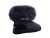 Mini Fox Fur Metallic Black
