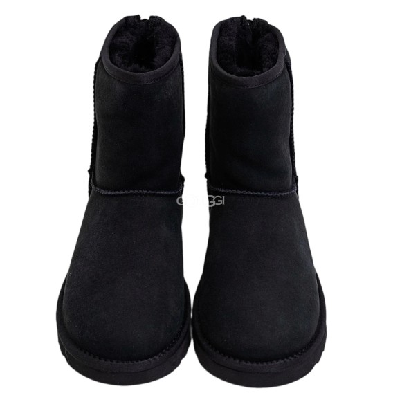 Ugg Classic Short Zip II Black (без камней)